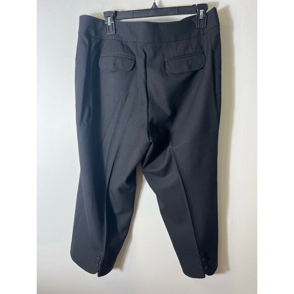 Ann Taylor Black "Margot" Curvy Cropped Dress Pants Sz 10 - Picture 2 of 3